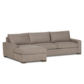 Classic Home Rivera Sofa With Laf Chaise, Track Arm, Belucci Fabric, Fossil Model 6RIV514TFBEFOS